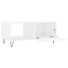 vidaXL Table basse Blanc brillant 90x50x40 cm Bois d'ing&eacute;nierie