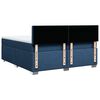 vidaXL Sommier &agrave; lattes de lit avec matelas Bleu 200x200 cm Tissu