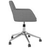 vidaXL Chaises pivotantes &agrave; manger lot de 2 Gris clair Tissu