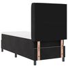 vidaXL Lit &agrave; ressorts avec matelas Noir 80 x 200 cm Velours