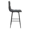 vidaXL Tabouret de bar Gris fonc&eacute; Velours