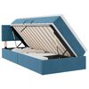 vidaXL Lit de Rangement avec matelas Bleu fonc&eacute; 90 x 200 cm Velours