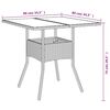 vidaXL Ensemble &agrave; manger de jardin et coussins 5 pcs noir rotin verre