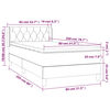 vidaXL Sommier &agrave; lattes de lit avec matelas Taupe 80x200 cm Tissu