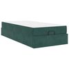 vidaXL Cadre de lit avec matelas 2 pi&egrave;ces Vert Velours