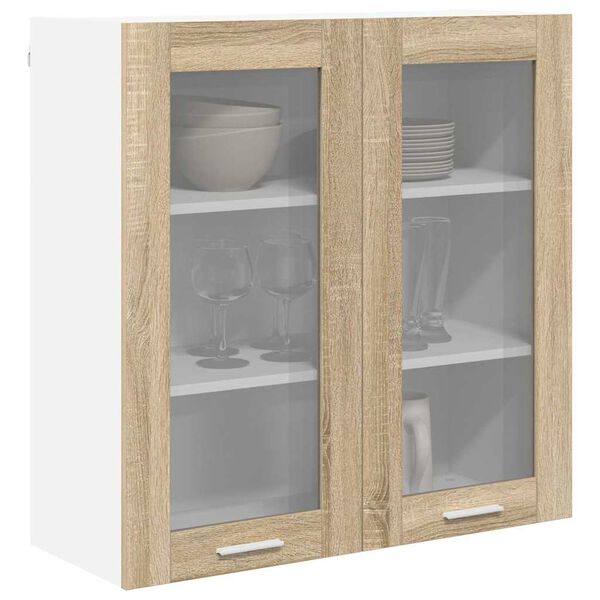 vidaXL Armoire suspendue avec stockage Ch&ecirc;ne Sonoma 80 x 31 x 80 cm