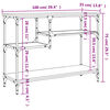 vidaXL Table console avec &eacute;tag&egrave;res ch&ecirc;ne sonoma 100x35x75 cm