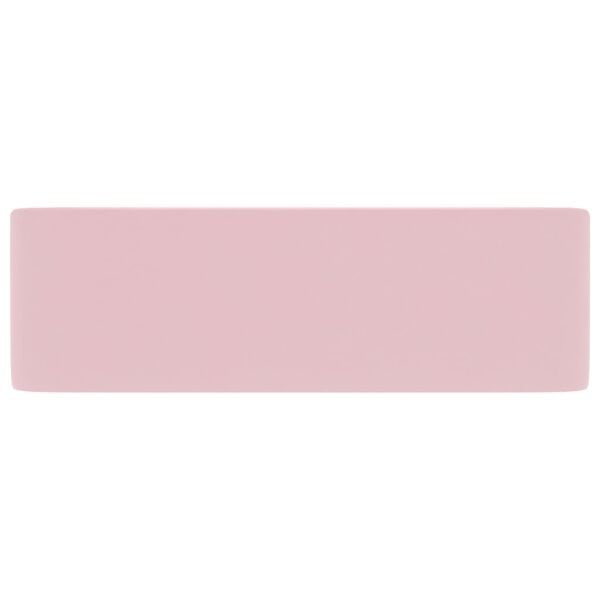vidaXL Lavabo de luxe Rose mat 41x30x12 cm Céramique