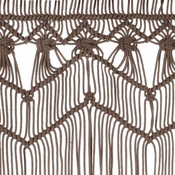 vidaXL Rideau en macram&eacute; Taupe 140x240 cm Coton