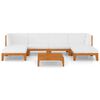 vidaXL Salon de jardin 7 pcs avec coussins Bois d'acacia solide