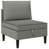 vidaXL Canap&eacute; central avec rangement Gris fonc&eacute; Velours