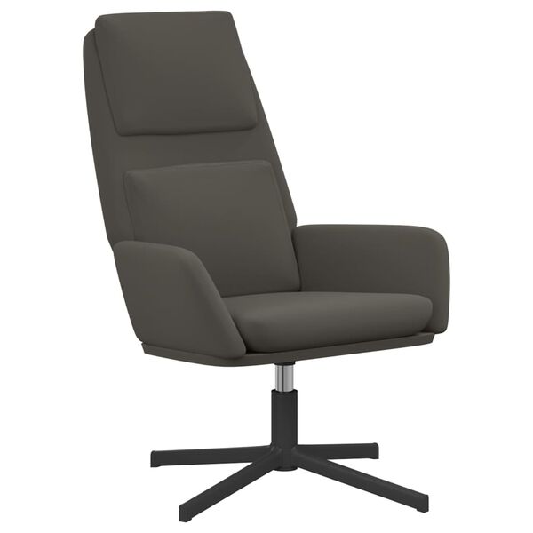 vidaXL Chaise de relaxation Gris fonc&eacute; Velours