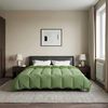 vidaXL Duvet d'&eacute;t&eacute; simple Matelass&eacute; Vert 200 x 240 cm Microfibre