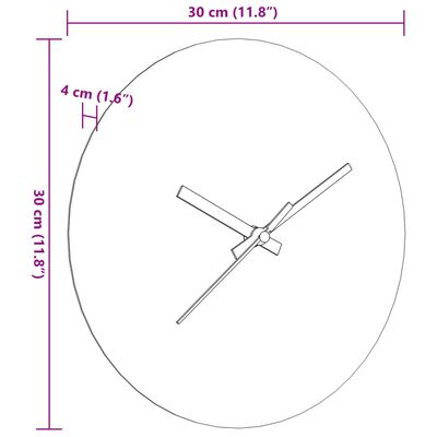 vidaXL Horloge murale et échelles et aiguilles lumineuses marron Ø30cm