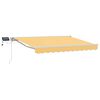 vidaXL Cadre de store manuel avec LEDs Sable 4,5 &times; 3 m