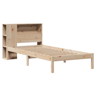 vidaXL Lit bibliothèque sans matelas 90x190 cm bois de pin massif