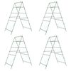 vidaXL Treillis de jardin pour plantes grimpantes 4 pcs forme A acier