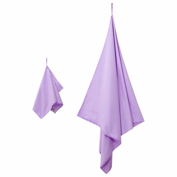vidaXL Set de serviettes de sport 2 pcs Violet tissu