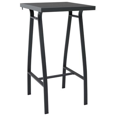 vidaXL Ensemble de bar de jardin 5 pcs Noir et gris