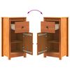 vidaXL Buffet avec tiroir Brun cire 39 x 34,5 x 80 cm Pin massif