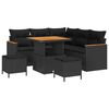 vidaXL Ensemble de canap&eacute; de jardin 8 pcs Noir polyrotin