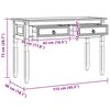 vidaXL Table d'appoint avec tiroir Blanc 115 x 46 x 73 cm Pin massif