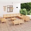 vidaXL Salon de jardin 14 pcs Bois de pin massif