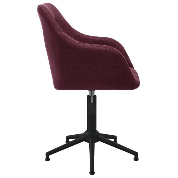 vidaXL Chaises &agrave; manger pivotantes lot de 2 violet tissu