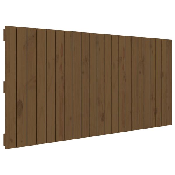 vidaXL T&ecirc;te de lit murale Marron miel 140x3x60 cm Bois massif de pin