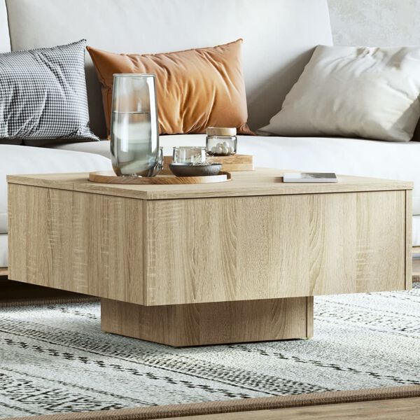 vidaXL Table basse chêne sonoma 60x60x31,5 cm bois d'ingénierie