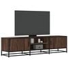 vidaXL Meuble TV chêne marron 160x35x41 cm bois d'ingénierie et métal