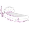 vidaXL Cadre de lit pour enfants avec t&ecirc;te de lit Rose 90 x 190 cm