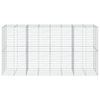 vidaXL Panier gabion avec couvercle 400x100x200 cm fer galvanis&eacute;