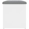vidaXL Banc de rangement Blanc 62x42x45 cm Bois d'ing&eacute;nierie