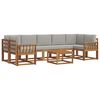 vidaXL Ensemble de canap&eacute;s d'ext&eacute;rieur 8 pcs Gris Naturel et Clair