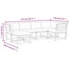 vidaXL Salon de jardin 6 pcs avec coussins bois de pin massif