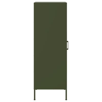 vidaXL Buffet vert olive 36x39x113 cm acier