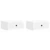vidaXL Cabinet de chevet 2 pi&egrave;ces Blanc brillant 49 x 34,5 x 20 cm