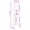 vidaXL Buffet haut Blanc brillant 34,5x34x180 cm Bois d'ing&eacute;nierie