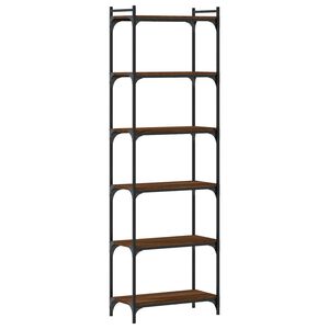 vidaXL Biblioth&egrave;que 6 niveaux ch&ecirc;ne marron 60x30x188cm bois ing&eacute;nierie
