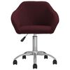 vidaXL Chaises pivotantes &agrave; manger lot de 2 violet tissu