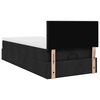 vidaXL Lit ottoman avec matelas noir 100x200 cm tissu