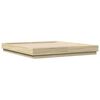 vidaXL Cadre de lit avec LED sans matelas ch&ecirc;ne sonoma 200x200 cm