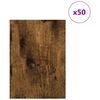 vidaXL Panneaux d&eacute;coratifs 50 pcs Ch&ecirc;ne fum&eacute; 21 x 30 x 0,27 cm