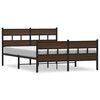 vidaXL Cadre de lit sans matelas avec t&ecirc;te de lit et pied de lit