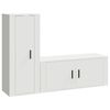 vidaXL Ensemble de meubles TV 2 pcs Blanc Bois d'ingénierie