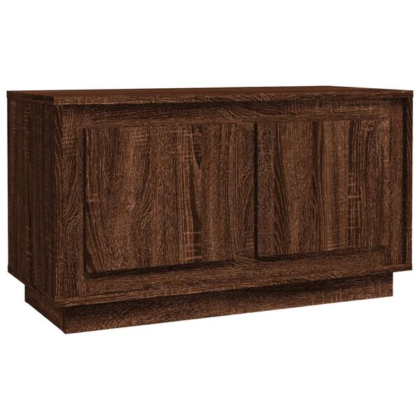 vidaXL Meuble TV ch&ecirc;ne marron 80x35x45 cm bois d'ing&eacute;nierie