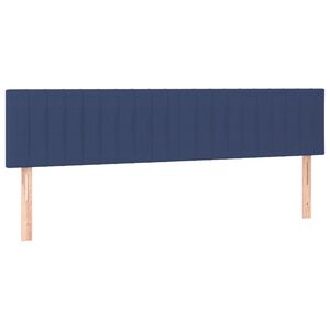 vidaXL T&ecirc;tes de lit Bleu 160x5x78/88 cm Tissu