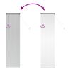vidaXL Store de Fen&ecirc;tre avec des rideaux Argent Aluminium