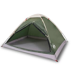 vidaXL Tente de camping &agrave; d&ocirc;me 4 personnes vert imperm&eacute;able